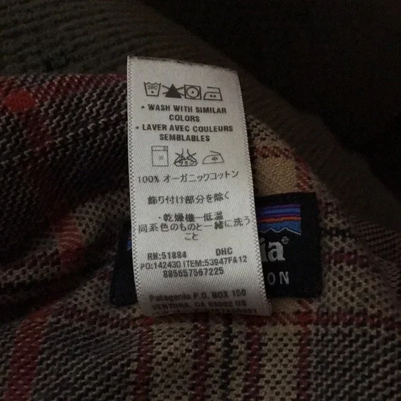 Patagonia Organic cotton L Men’s long sleeve Mid-weight Fjord flannel EUC - Picture 7 of 7